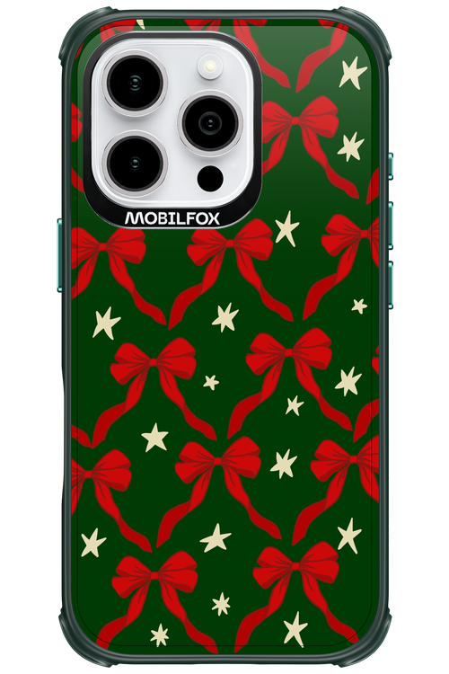 Bow & Stars (Green) - Apple iPhone 16 Pro