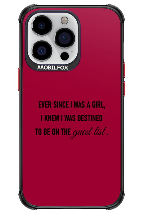 Guest List - Apple iPhone 13 Pro