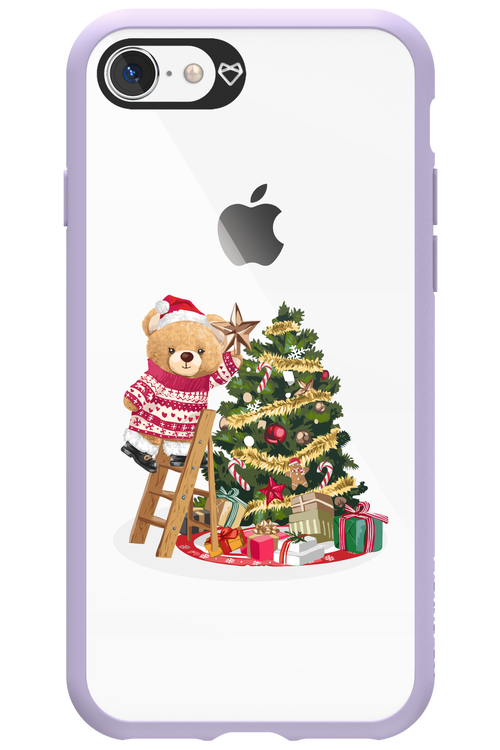 Christmas Bear (Transparent) - Apple iPhone 8