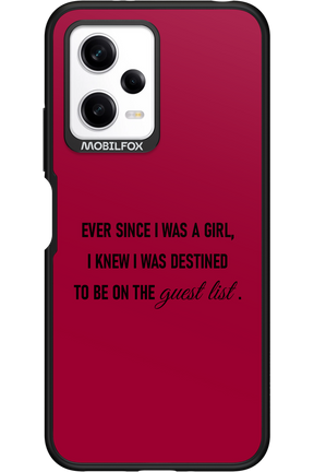 Guest List - Xiaomi Redmi Note 12 5G