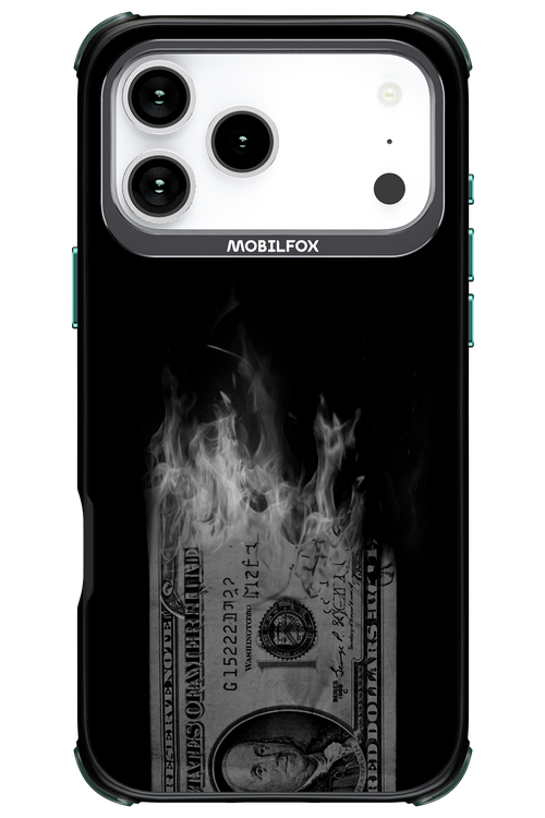 Money Burn B&W - Apple iPhone 17 Pro Max
