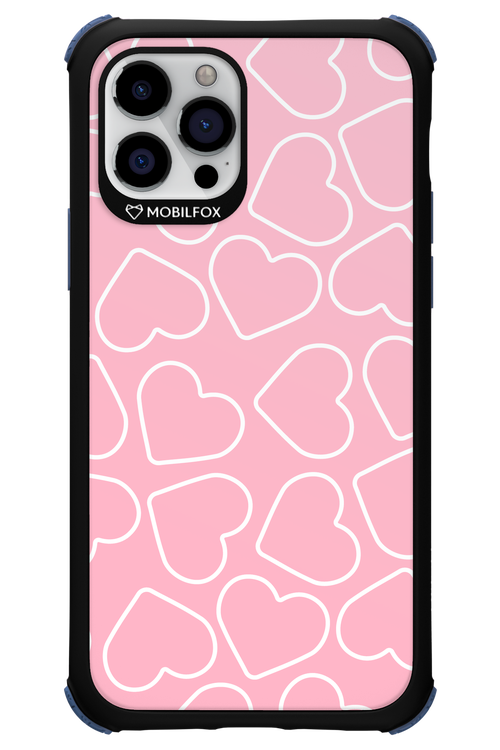 Line Heart Pink - Apple iPhone 12 Pro