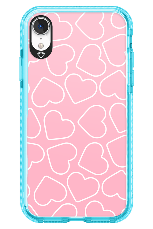 Line Heart Pink - Apple iPhone XR