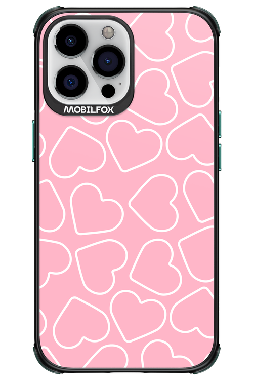 Line Heart Pink - Apple iPhone 13 Pro Max