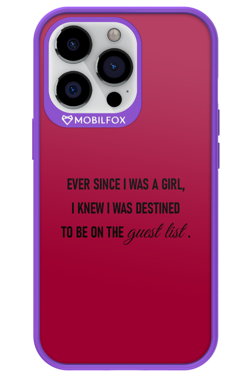 Guest List - Apple iPhone 13 Pro