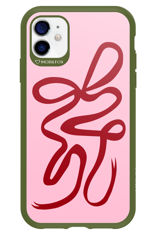 Burgundy Bow - Apple iPhone 11