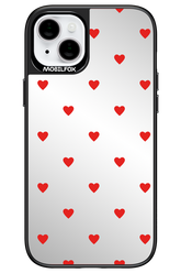 Mini Hearts Red Mirror - Apple iPhone 14 Plus