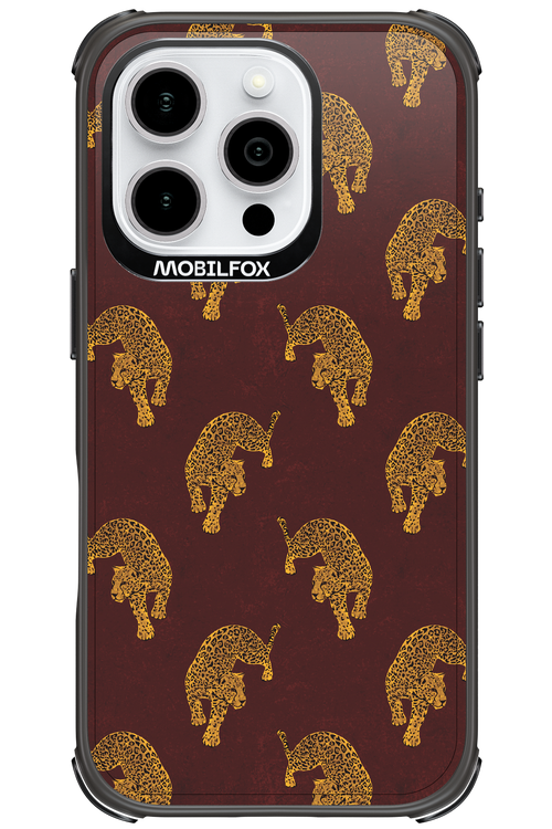 Burgundy Leopard Pattern - Apple iPhone 16 Pro