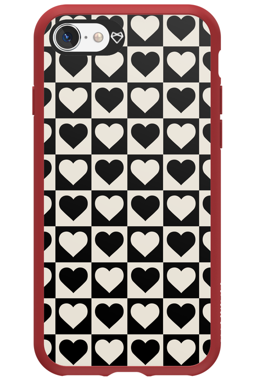 Checkered Heart - Apple iPhone SE 2022