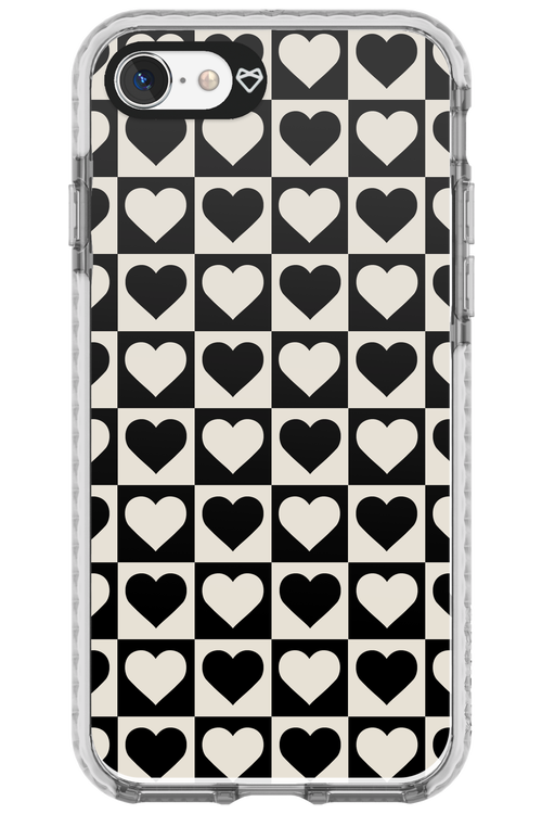 Checkered Heart - Apple iPhone SE 2022