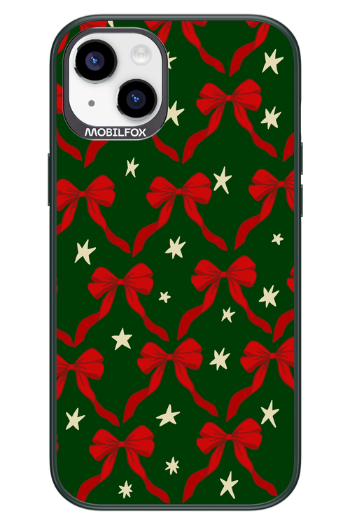 Bow & Stars (Green) - Apple iPhone 14 Plus