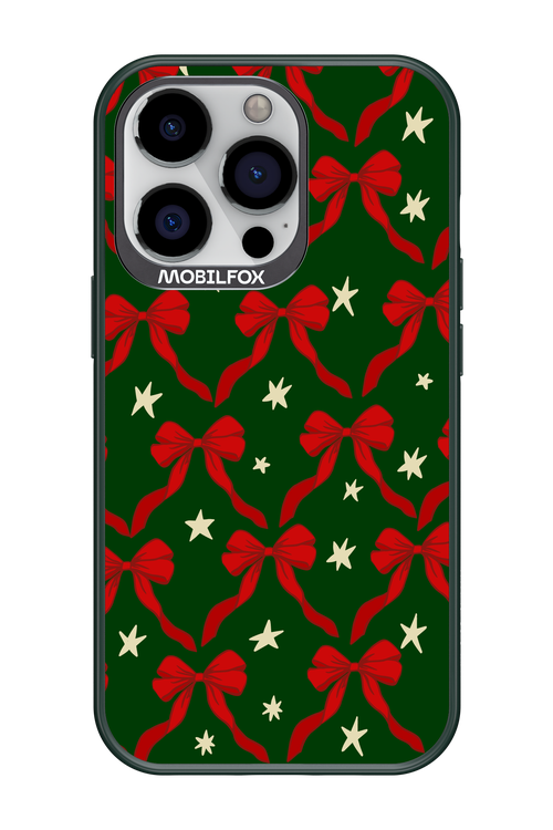Bow & Stars (Green) - Apple iPhone 13 Pro