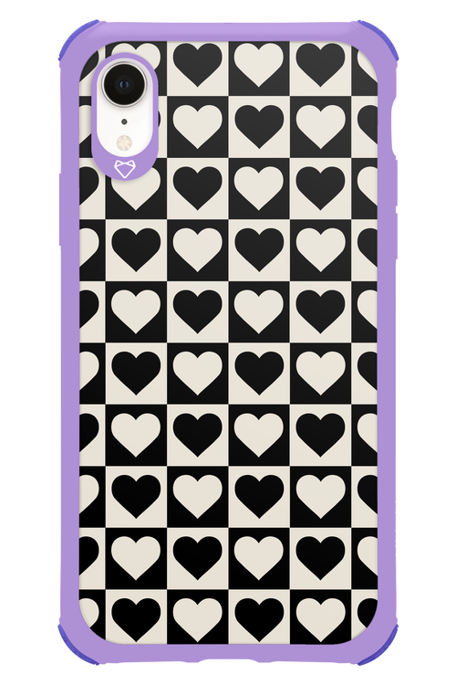 Checkered Heart - Apple iPhone XR