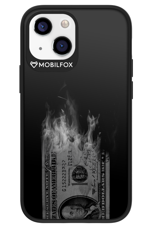 Money Burn B&W - Apple iPhone 13 Mini