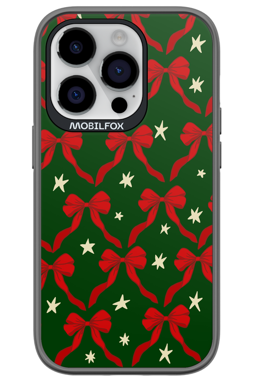Bow & Stars (Green) - Apple iPhone 14 Pro