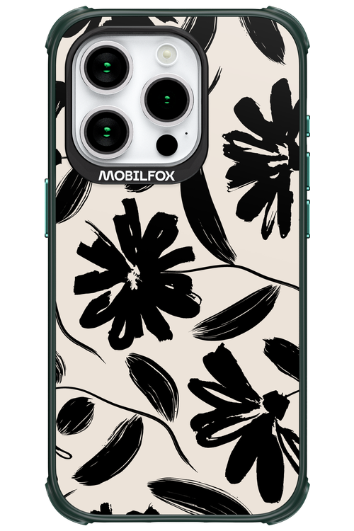 Monochrome Flowerss - Apple iPhone 15 Pro