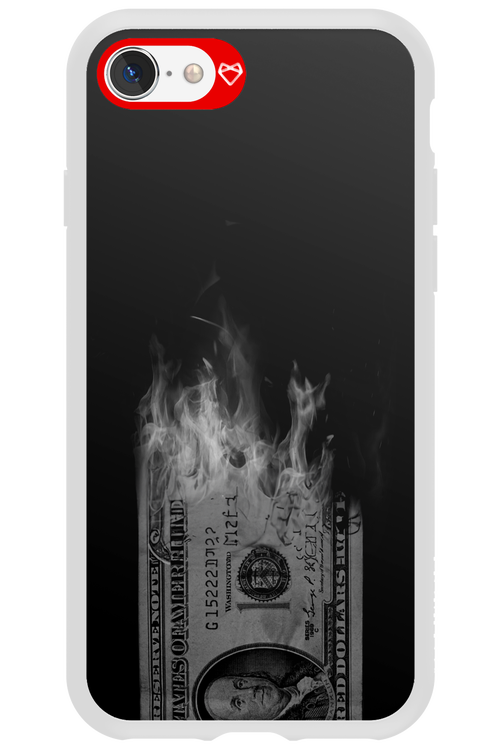 Money Burn B&W - Apple iPhone SE 2020