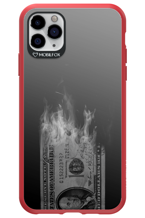 Money Burn B&W - Apple iPhone 11 Pro Max