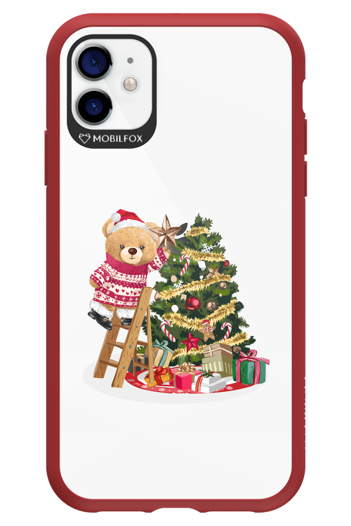 Christmas Bear (Transparent) - Apple iPhone 11