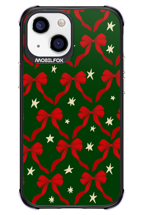 Bow & Stars (Green) - Apple iPhone 13 Mini