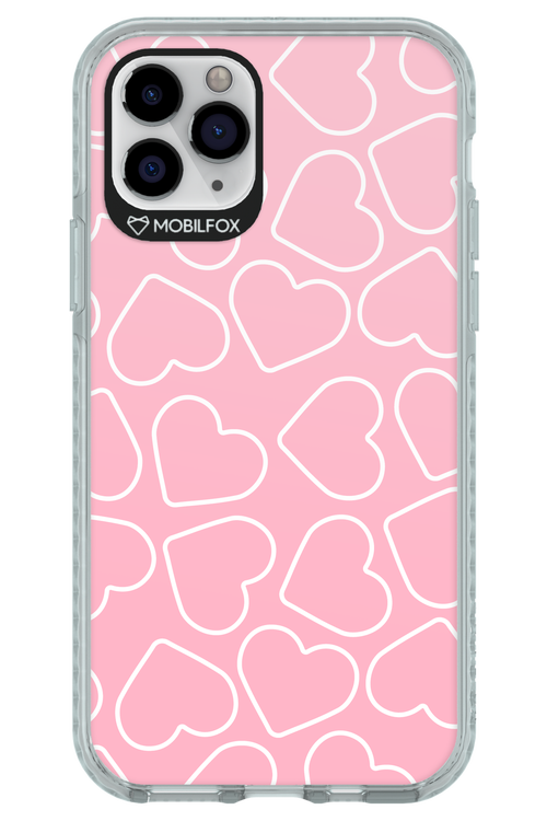 Line Heart Pink - Apple iPhone 11 Pro