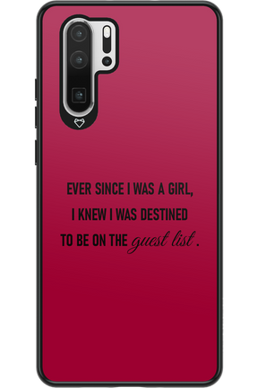 Guest List - Huawei P30 Pro