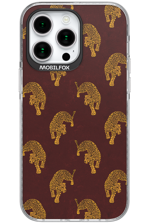 Burgundy Leopard Pattern - Apple iPhone 15 Pro Max
