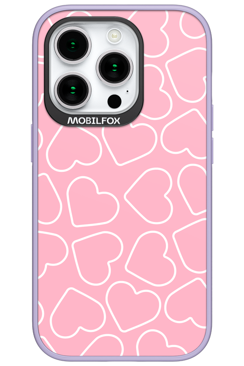 Line Heart Pink - Apple iPhone 15 Pro