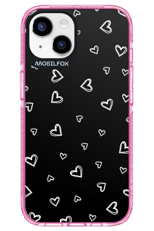 Monochrome Hearts 2.0 - Apple iPhone 14