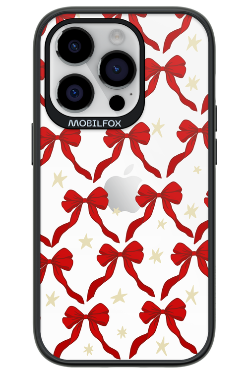 Bow & Stars (Transparent) - Apple iPhone 14 Pro