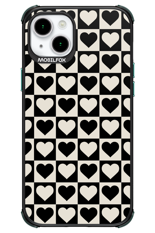 Checkered Heart - Apple iPhone 15 Plus