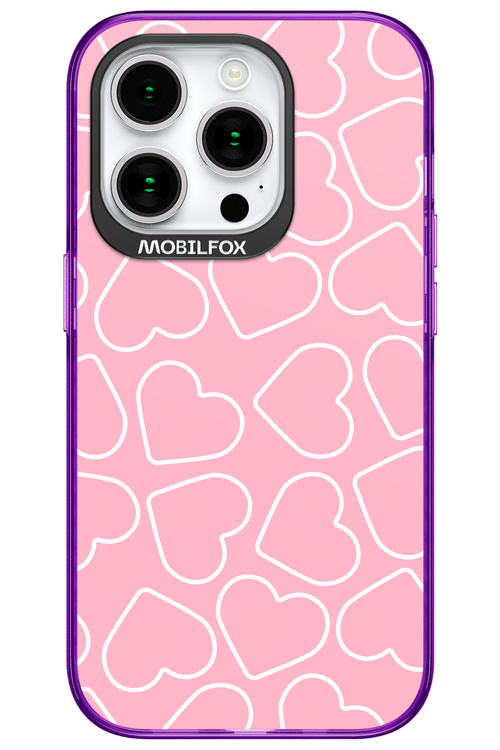 Line Heart Pink - Apple iPhone 15 Pro