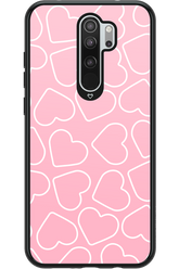 Line Heart Pink - Xiaomi Redmi Note 8 Pro