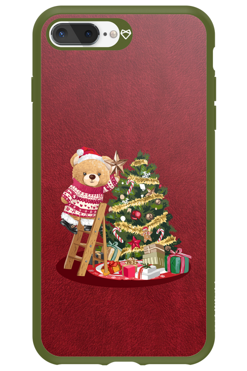 Christmas Bear (Burgundy) - Apple iPhone 7 Plus