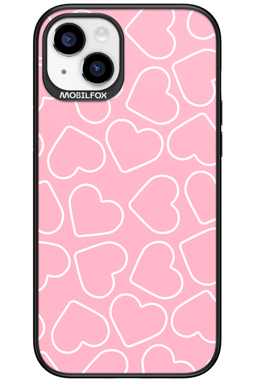 Line Heart Pink - Apple iPhone 15 Plus