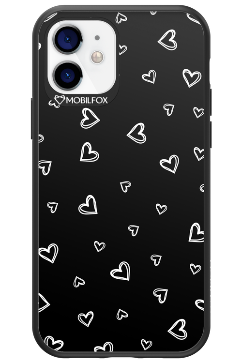 Monochrome Hearts 2.0 - Apple iPhone 12