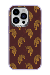 Burgundy Leopard Pattern - Apple iPhone 14 Pro
