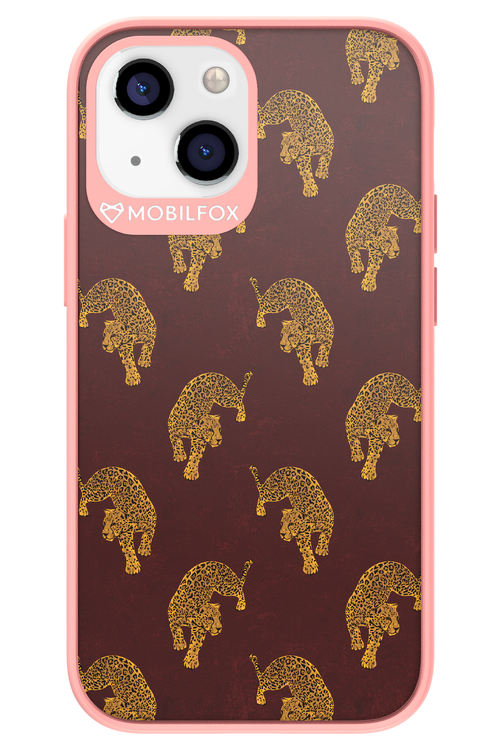 Burgundy Leopard Pattern - Apple iPhone 13 Mini