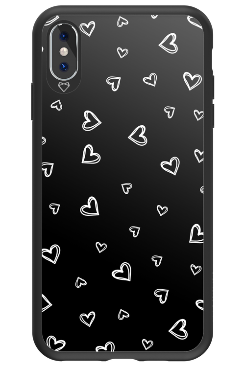 Monochrome Hearts 2.0 - Apple iPhone XS Max