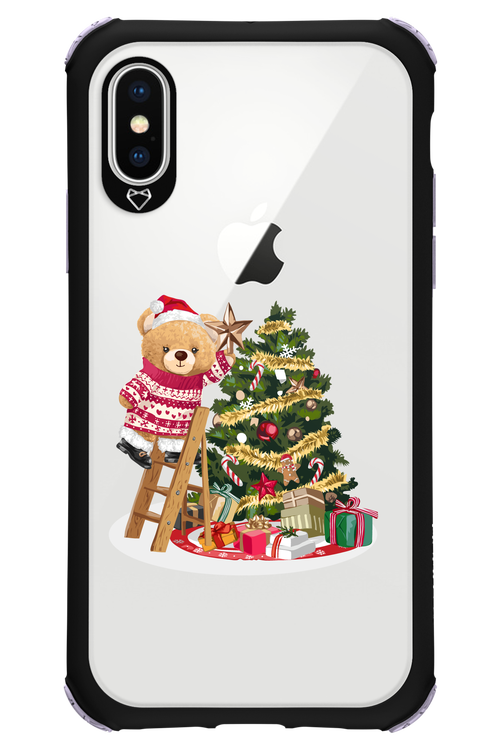 Christmas Bear (Transparent) - Apple iPhone XS