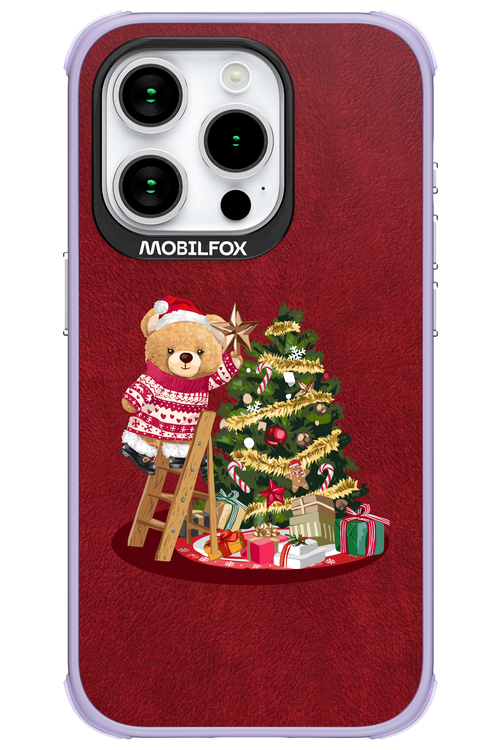 Christmas Bear (Burgundy) - Apple iPhone 15 Pro
