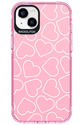 Line Heart Pink - Apple iPhone 14 Plus