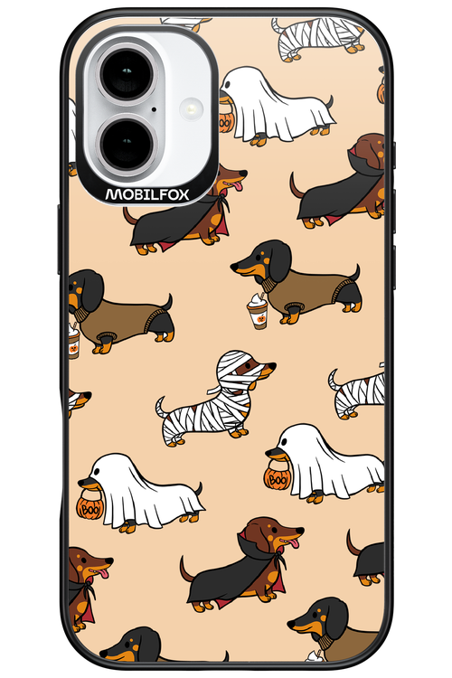 Scary Dachshund - Apple iPhone 16 Plus