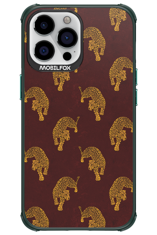 Burgundy Leopard Pattern - Apple iPhone 13 Pro Max