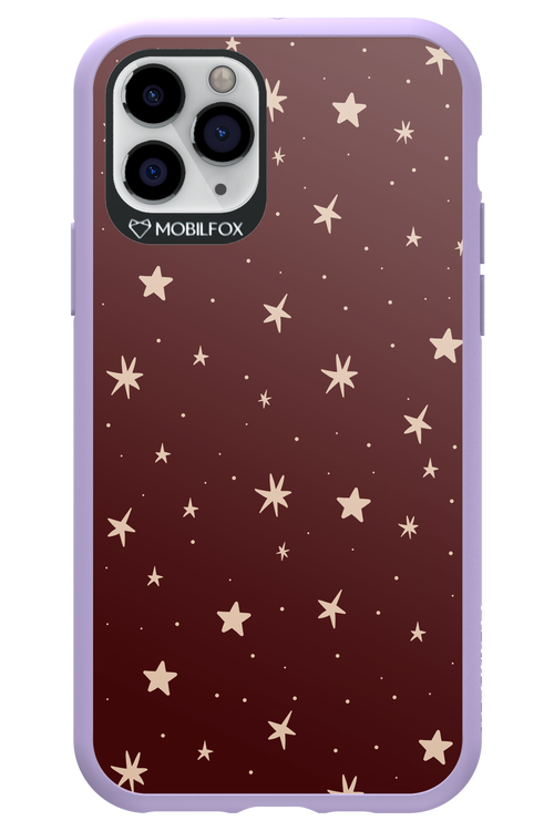 Burgundy Stars - Apple iPhone 11 Pro