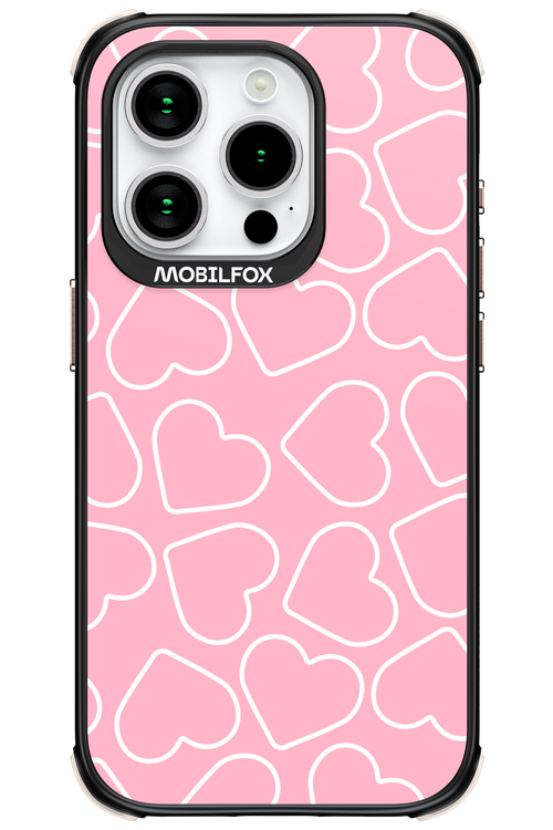 Line Heart Pink - Apple iPhone 15 Pro