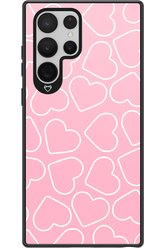 Line Heart Pink - Samsung Galaxy S22 Ultra