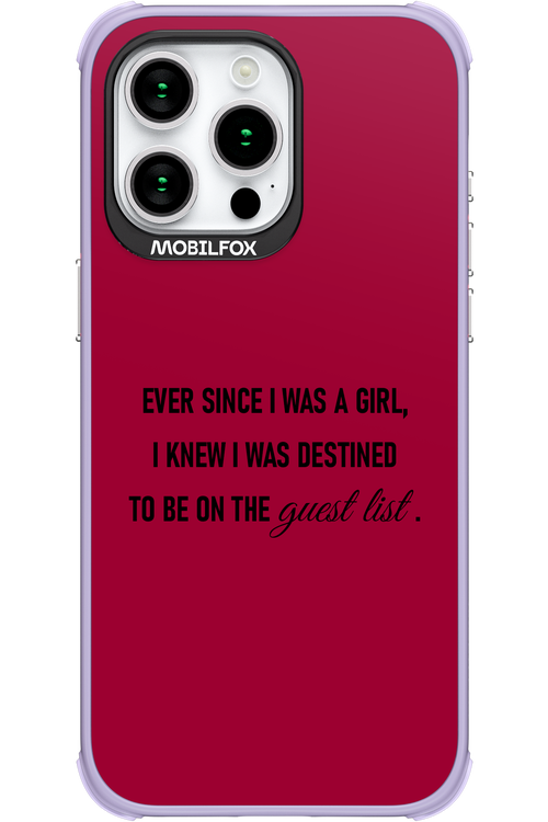 Guest List - Apple iPhone 15 Pro Max