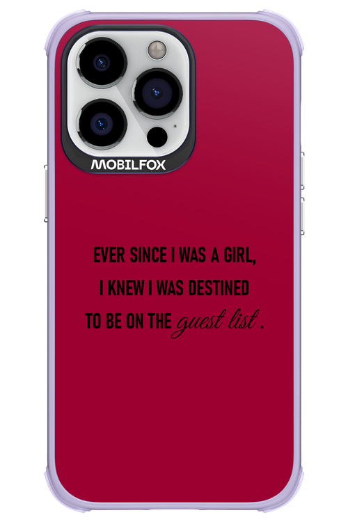 Guest List - Apple iPhone 13 Pro