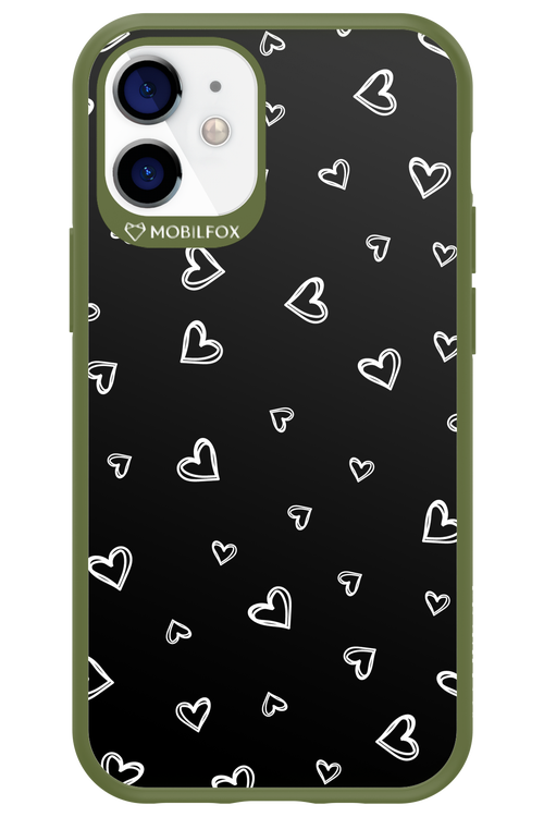 Monochrome Hearts 2.0 - Apple iPhone 12 Mini